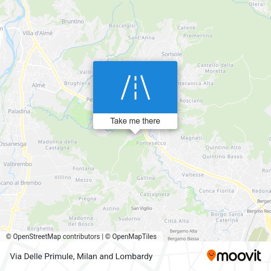 Via Delle Primule map