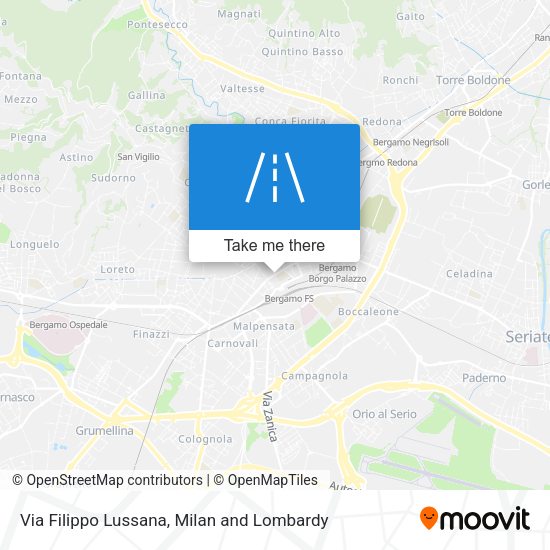Via Filippo Lussana map