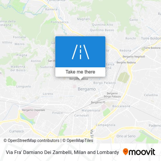 Via Fra' Damiano Dei Zambelli map