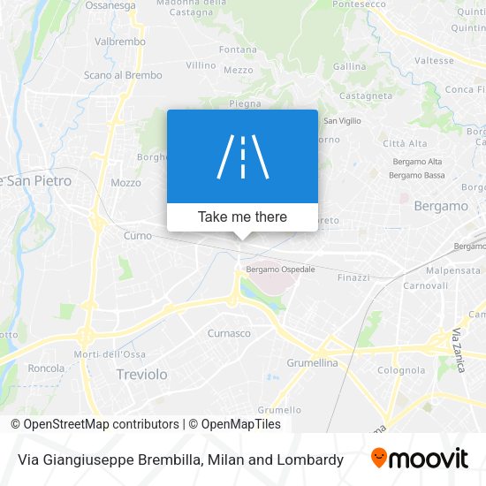 Via Giangiuseppe Brembilla map