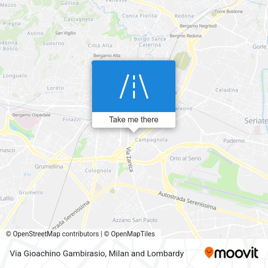 Via Gioachino Gambirasio map