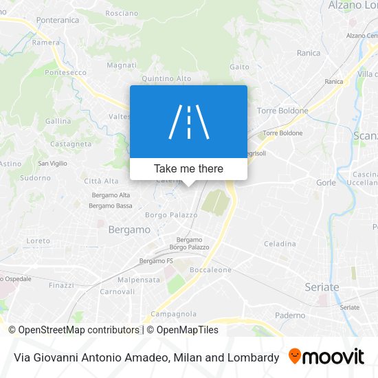 Via Giovanni Antonio Amadeo map