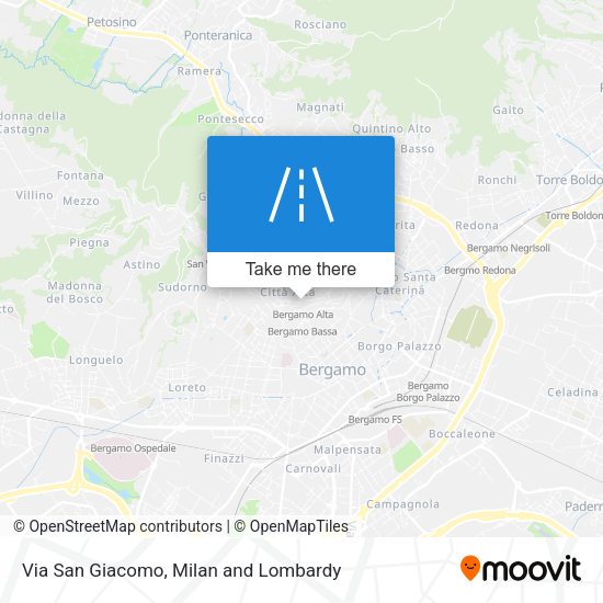 Via San Giacomo map