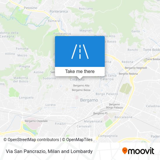 Via San Pancrazio map