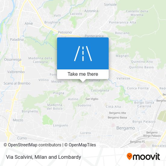 Via Scalvini map