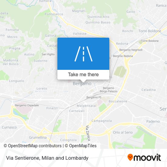 Via Sentierone map