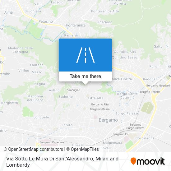 Via Sotto Le Mura Di Sant'Alessandro map