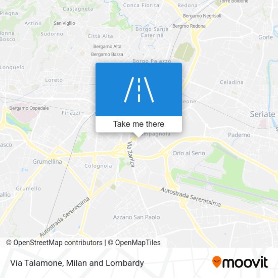 Via Talamone map