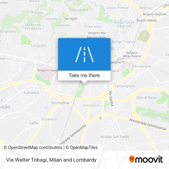 Via Walter Tobagi map