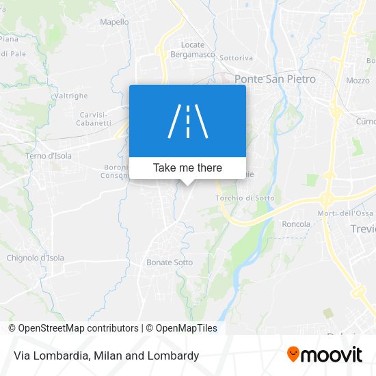 Via Lombardia map