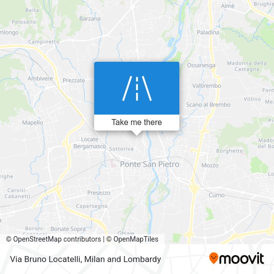 Via Bruno Locatelli map