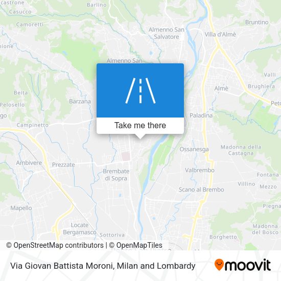 Via Giovan Battista Moroni map