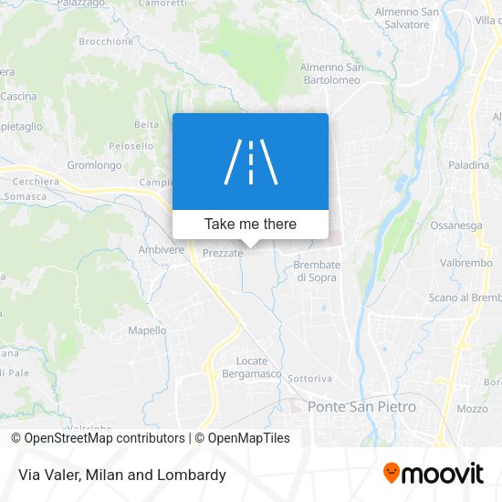 Via Valer map