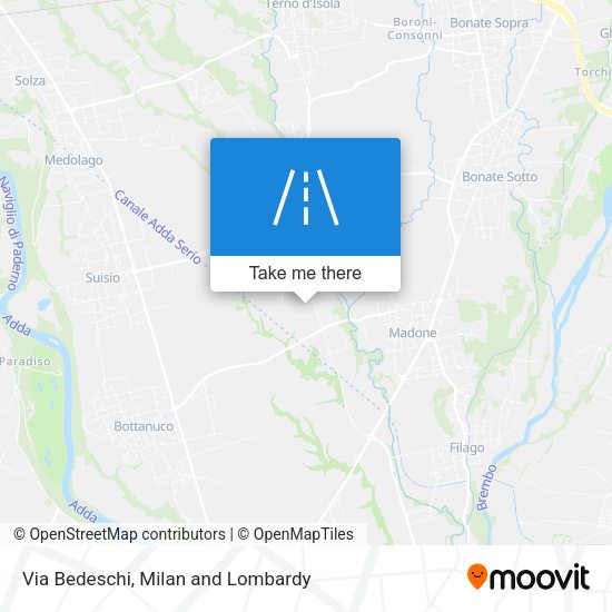 Via Bedeschi map