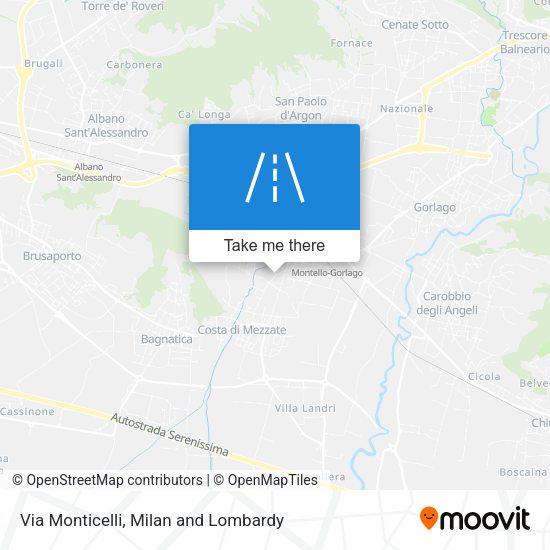 Via Monticelli map