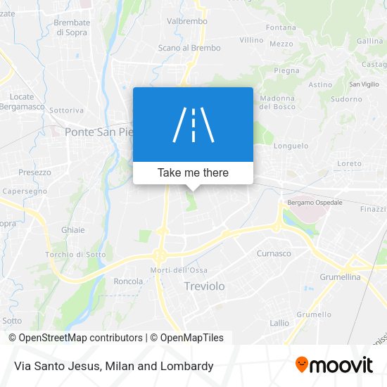 Via Santo Jesus map