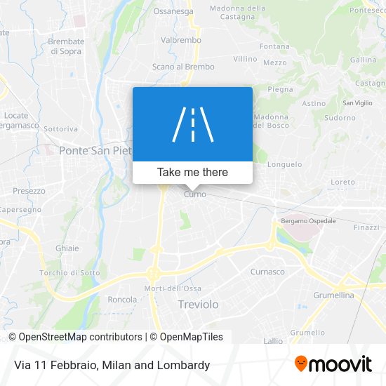 Via 11 Febbraio map