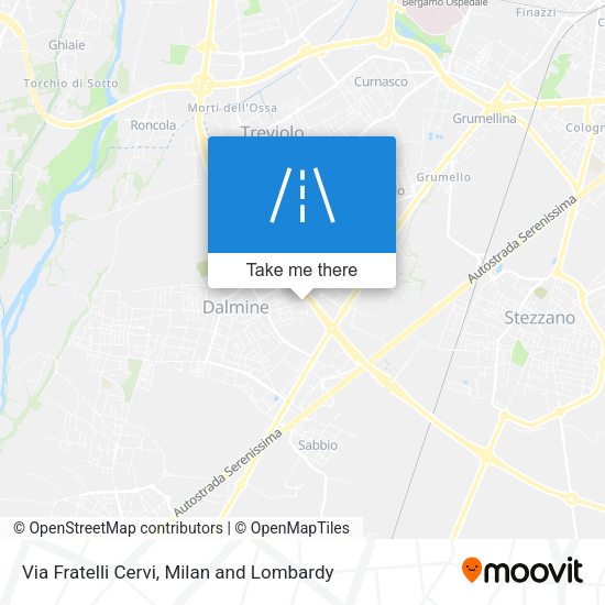 Via Fratelli Cervi map