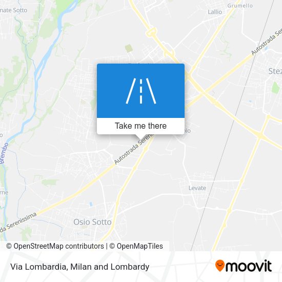 Via Lombardia map