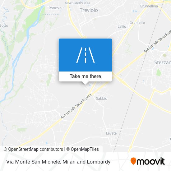 Via Monte San Michele map