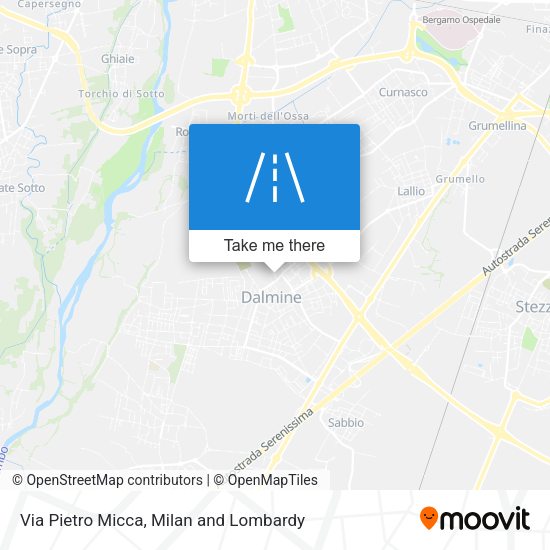 Via Pietro Micca map