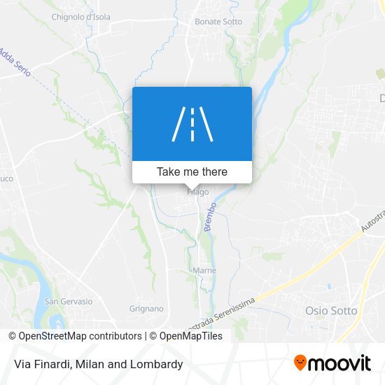 Via Finardi map