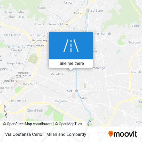 Via Costanza Cerioli map