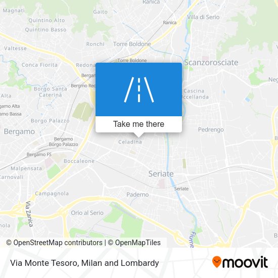 Via Monte Tesoro map