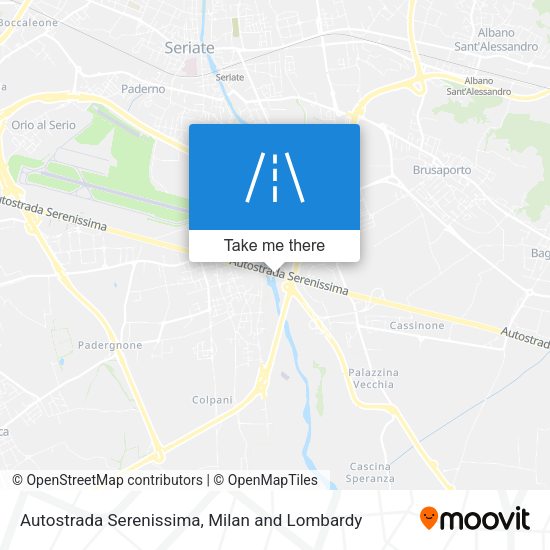 Autostrada Serenissima map