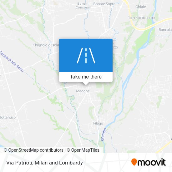Via Patrioti map