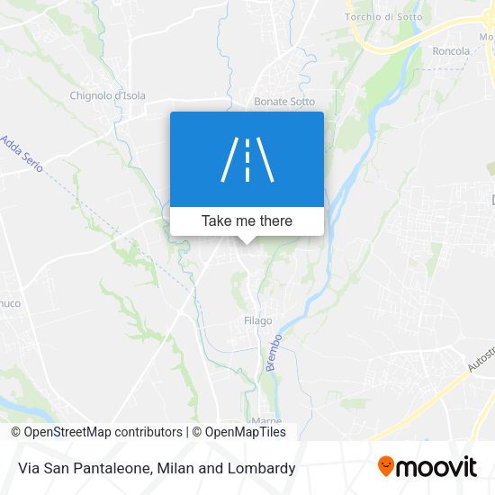 Via San Pantaleone map