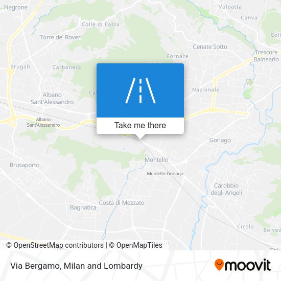 Via Bergamo map