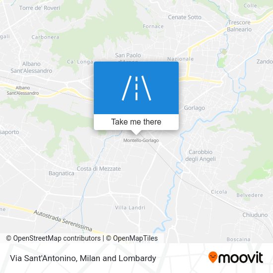 Via Sant'Antonino map