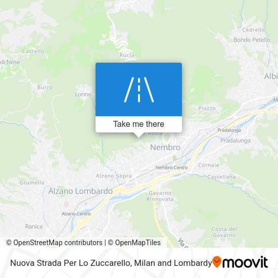 Nuova Strada Per Lo Zuccarello map