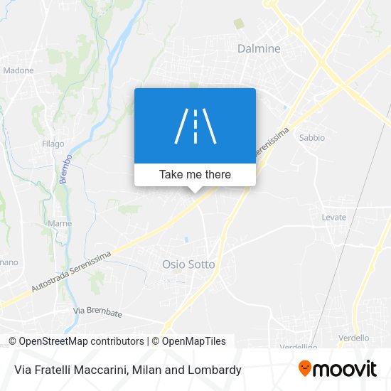 Via Fratelli Maccarini map