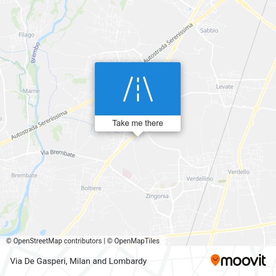 Via De Gasperi map
