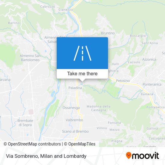 Via Sombreno map