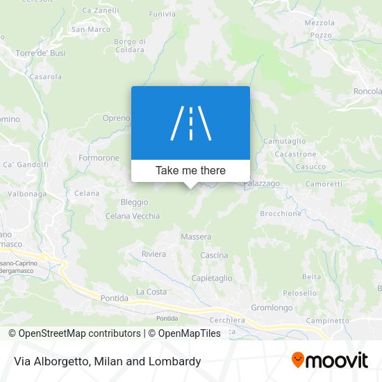 Via Alborgetto map