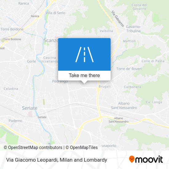 Via Giacomo Leopardi map