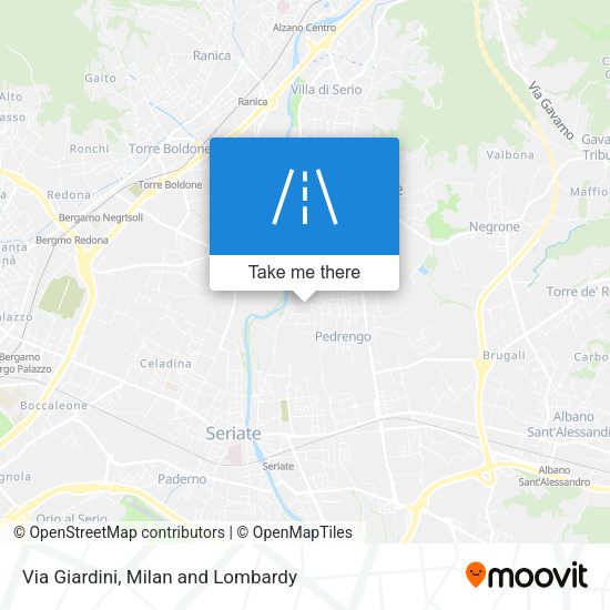 Via Giardini map