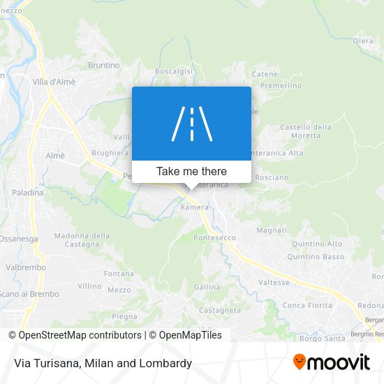 Via Turisana map