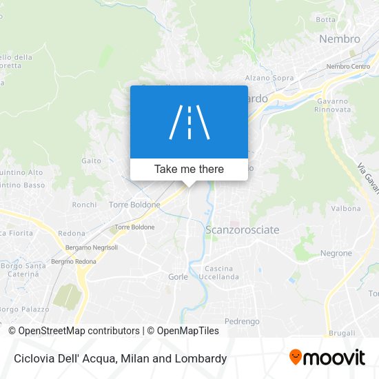 Ciclovia Dell' Acqua map