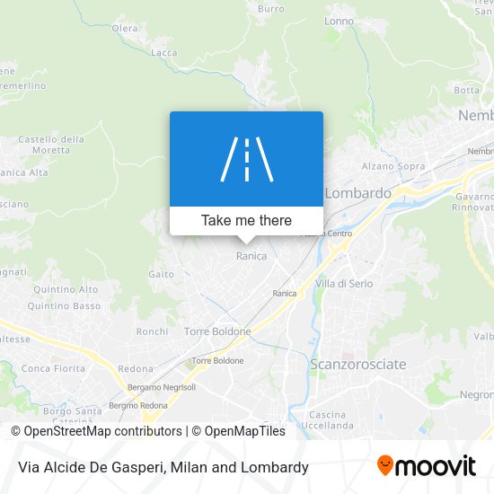 Via Alcide De Gasperi map