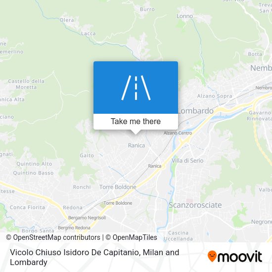 Vicolo Chiuso Isidoro De Capitanio map