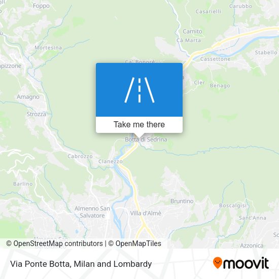 Via Ponte Botta map
