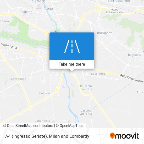 A4 (Ingresso Seriate) map