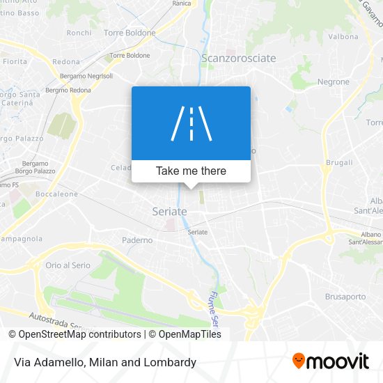 Via Adamello map