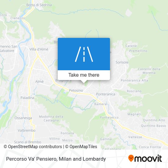 Percorso Va' Pensiero map
