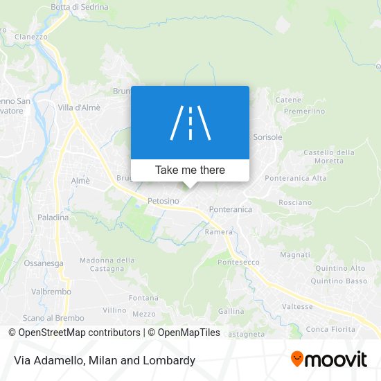 Via Adamello map