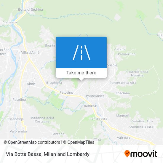 Via Botta Bassa map